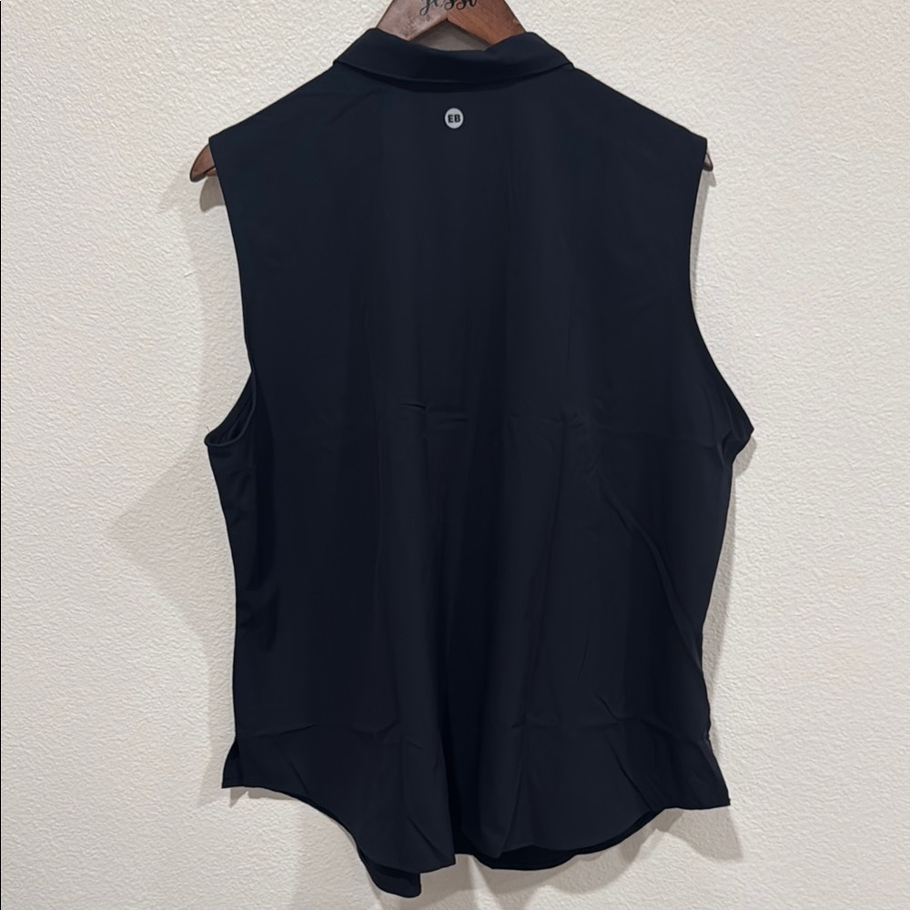 Eddie Bauer Black Sleeveless Button Down Shirt - Picture 6 of 7